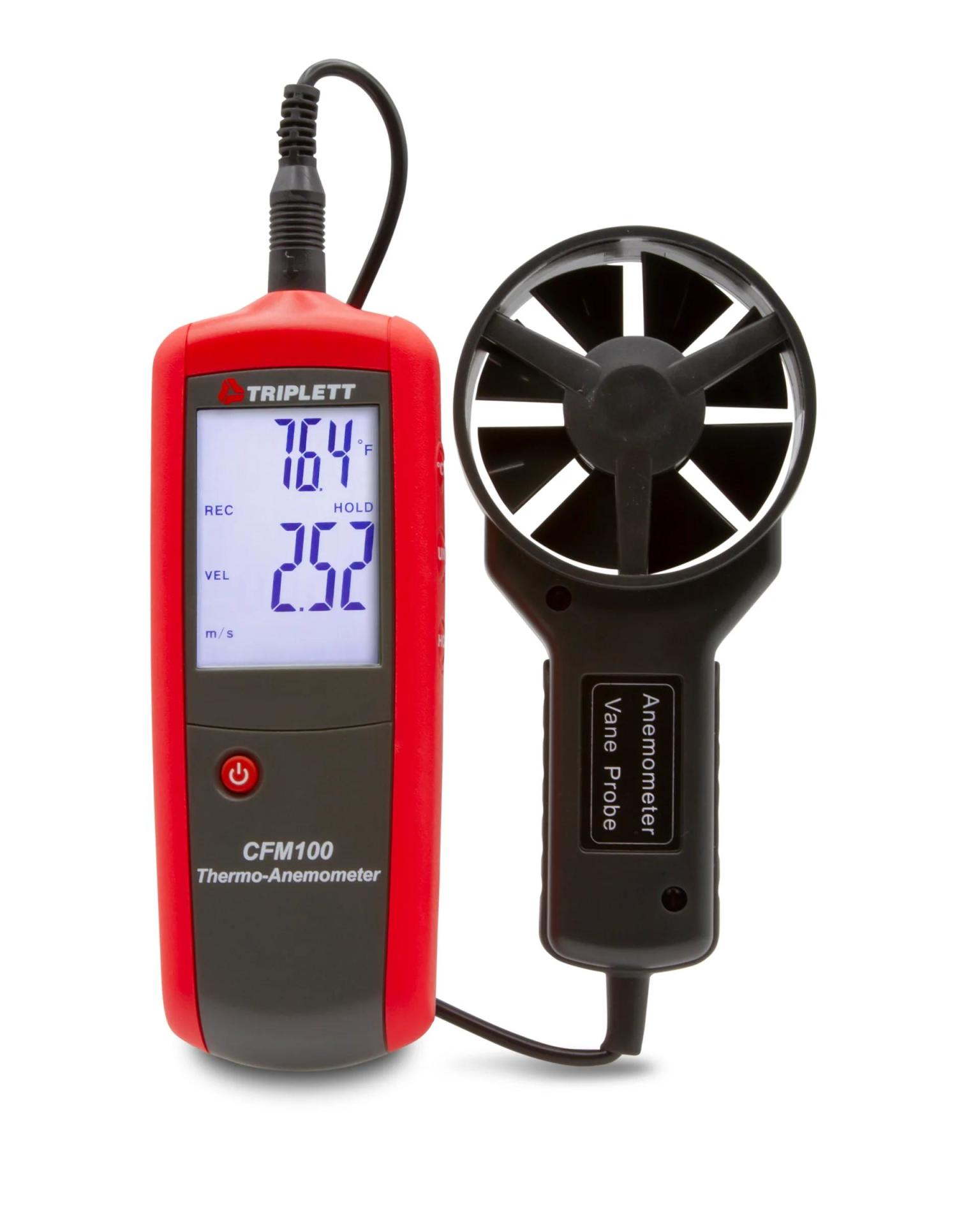 Termo Anemometre CFM CMM Hava Hızı, Akış ve Sıcaklığı Ölçer CFM100 Triplett