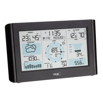 Telsiz Hava İstasyonu rüzgar ve yağmur ölçerli WEATHER PRO 35.1161.01
