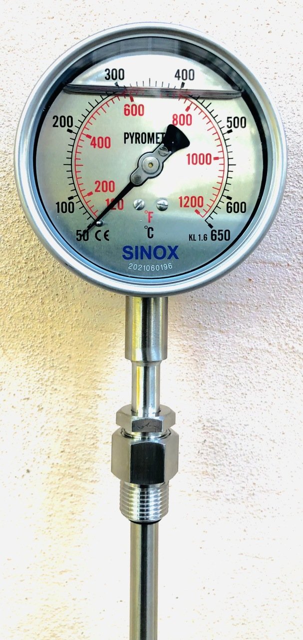 Gemi Egzost Termometresi Silikon Yağlı Paslanmaz SINOX