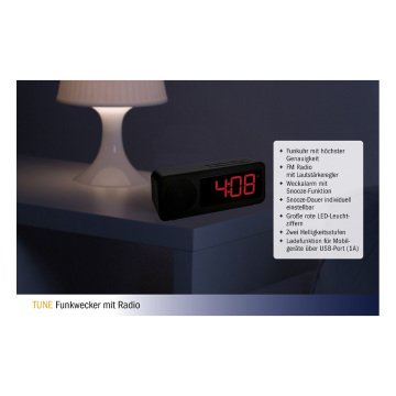 Radyo-kontrollü saat fm radyolu TUNE 60.2546.01