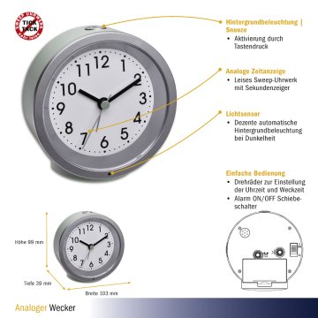 Analog alarm saati 60.1034 nane yeşili