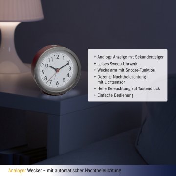 Analog alarm saati 60.1034 nar kırmızısı