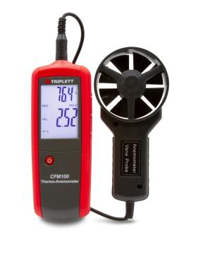 Termo Anemometre CFM CMM Hava Hızı, Akış ve Sıcaklığı Ölçer CFM100 Triplett