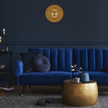 Duvar Saati Analog tasarım ROKOKO 60.3031 Altın