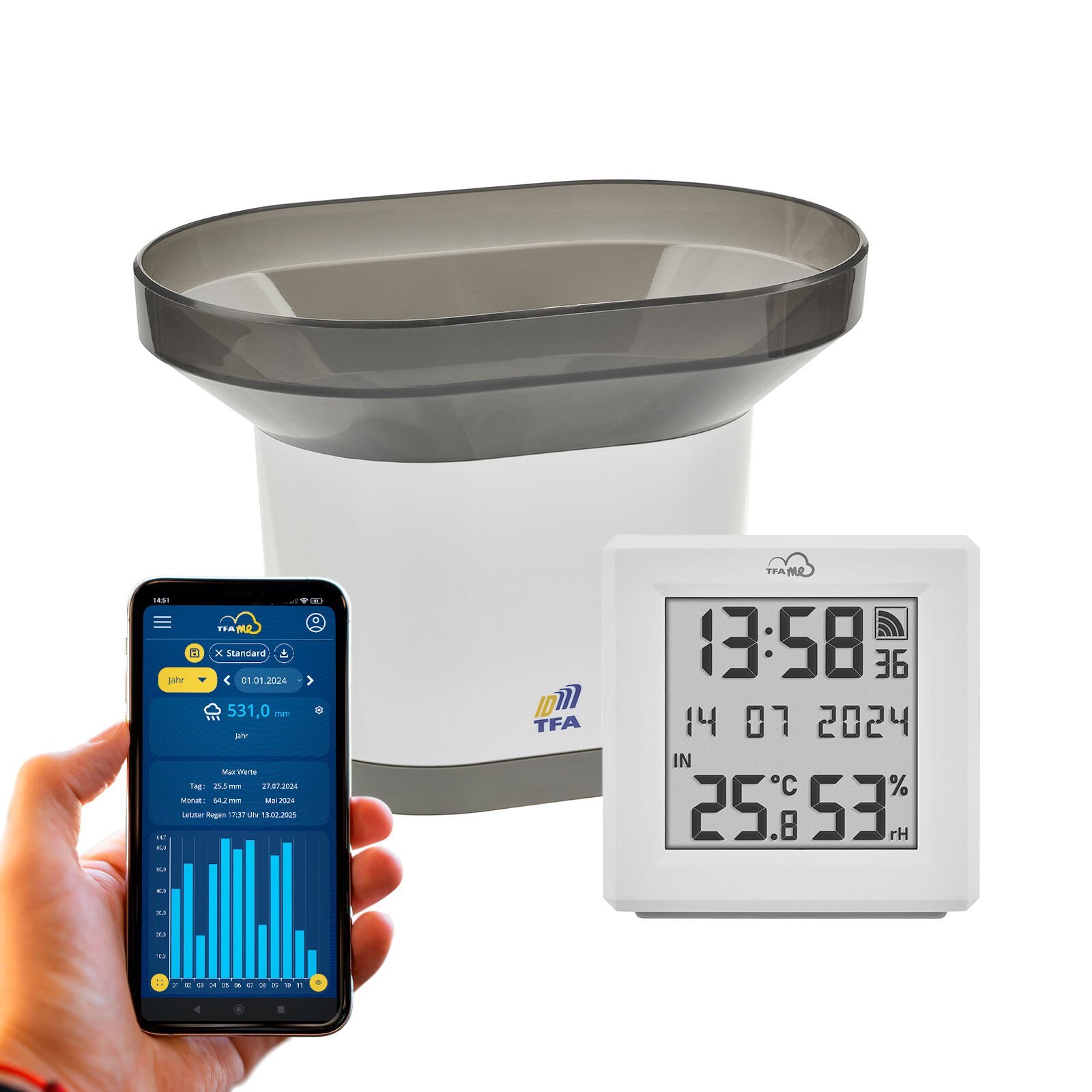 TFA.me Starter Set WIFI Gateway yağmur senörlü 35.8111