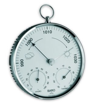 Hava İstasyonu Analog Pirinç çerçeveli Barometre Termometre Higrometre 3 lü set