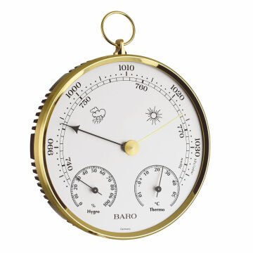 Hava İstasyonu Analog Pirinç çerçeveli Barometre Termometre Higrometre 3 lü set