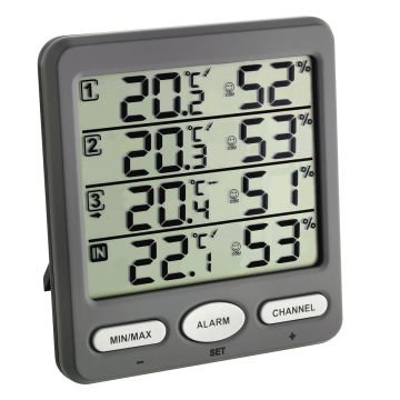 TFA 30.3054.10 3-transmiterli Klima Monitorü Telsiz Termo-higrometre