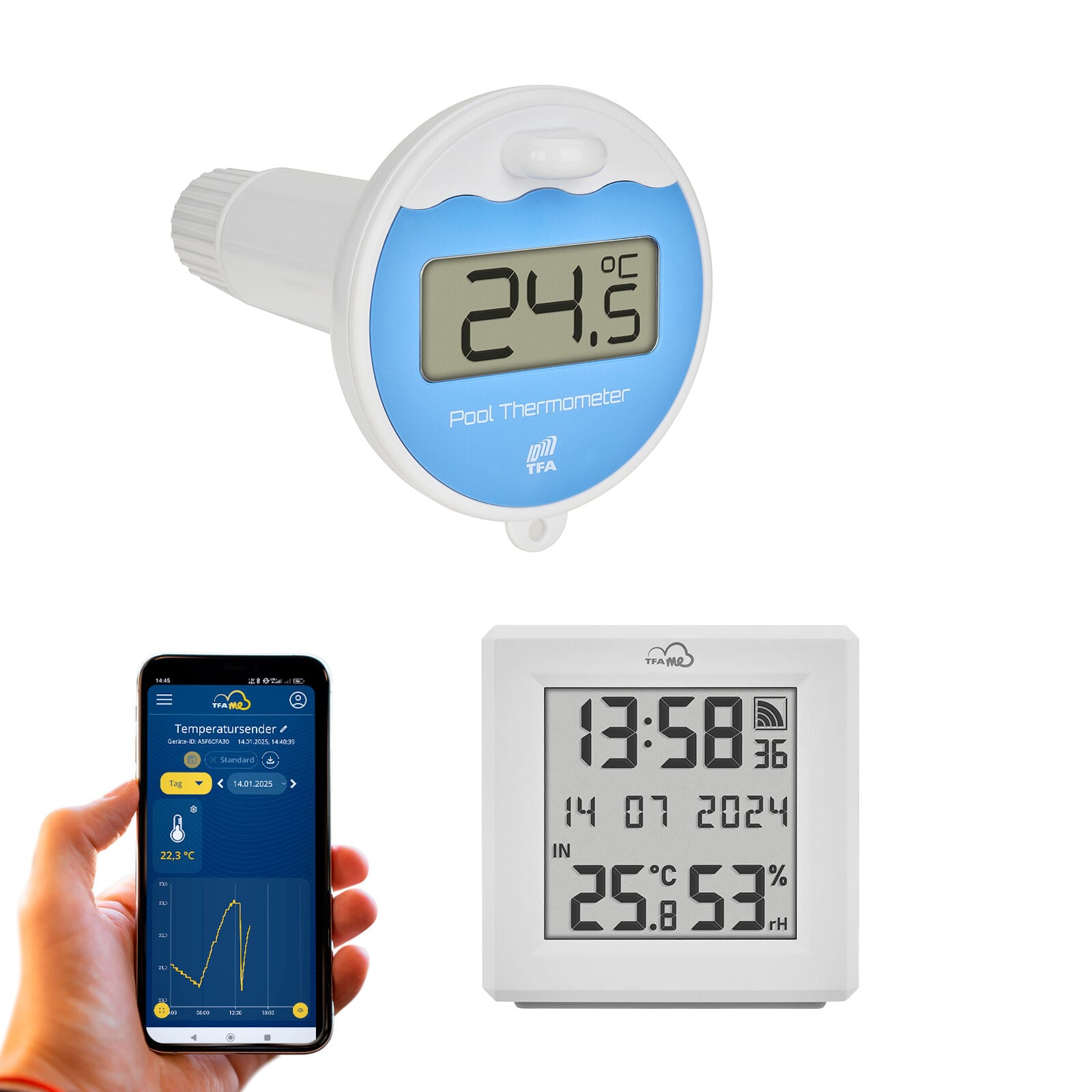 TFA.me Starter Set WIFI Gateway with pool sensor