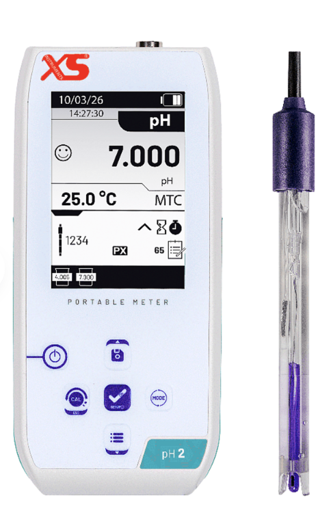 XS pH2 NEX Taşınabilir Multiparametre Ölçüm Cihazı – 201 T DHS Elektrotlu – NT55 Pro be ve S7/BNC Kablo ile
