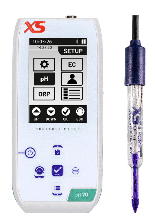 XS pH 70 NEX Food Taşınabilir pH Metre – 2 Pore T Elektrotlu.