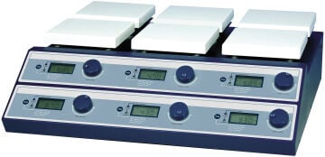 Manyetik Karıştırıcı hotplate ile SMHS 3/6 konumlu 350°C 1500rpm