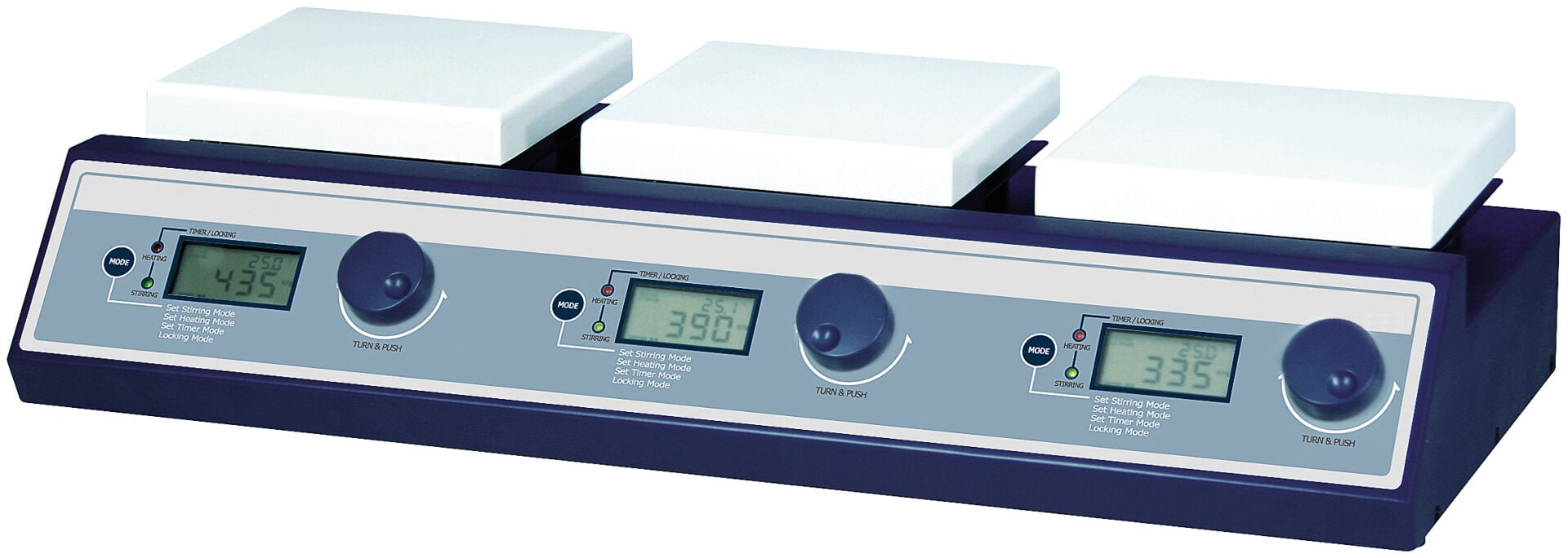 Manyetik Karıştırıcı hotplate ile SMHS 3/6 konumlu 350°C 1500rpm