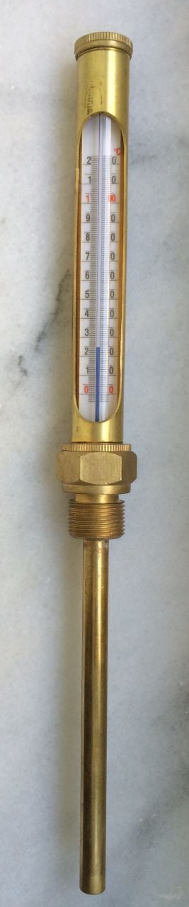 Pirinç Mahfazalı Sanayi Termometresi 0+120C Cıvalı