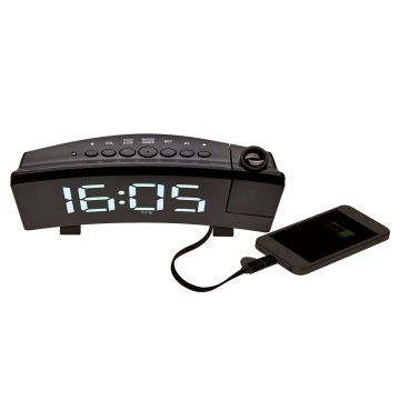 Projeksiyon alarm saati radyo USB şarj fonksiyonlu 60.5015