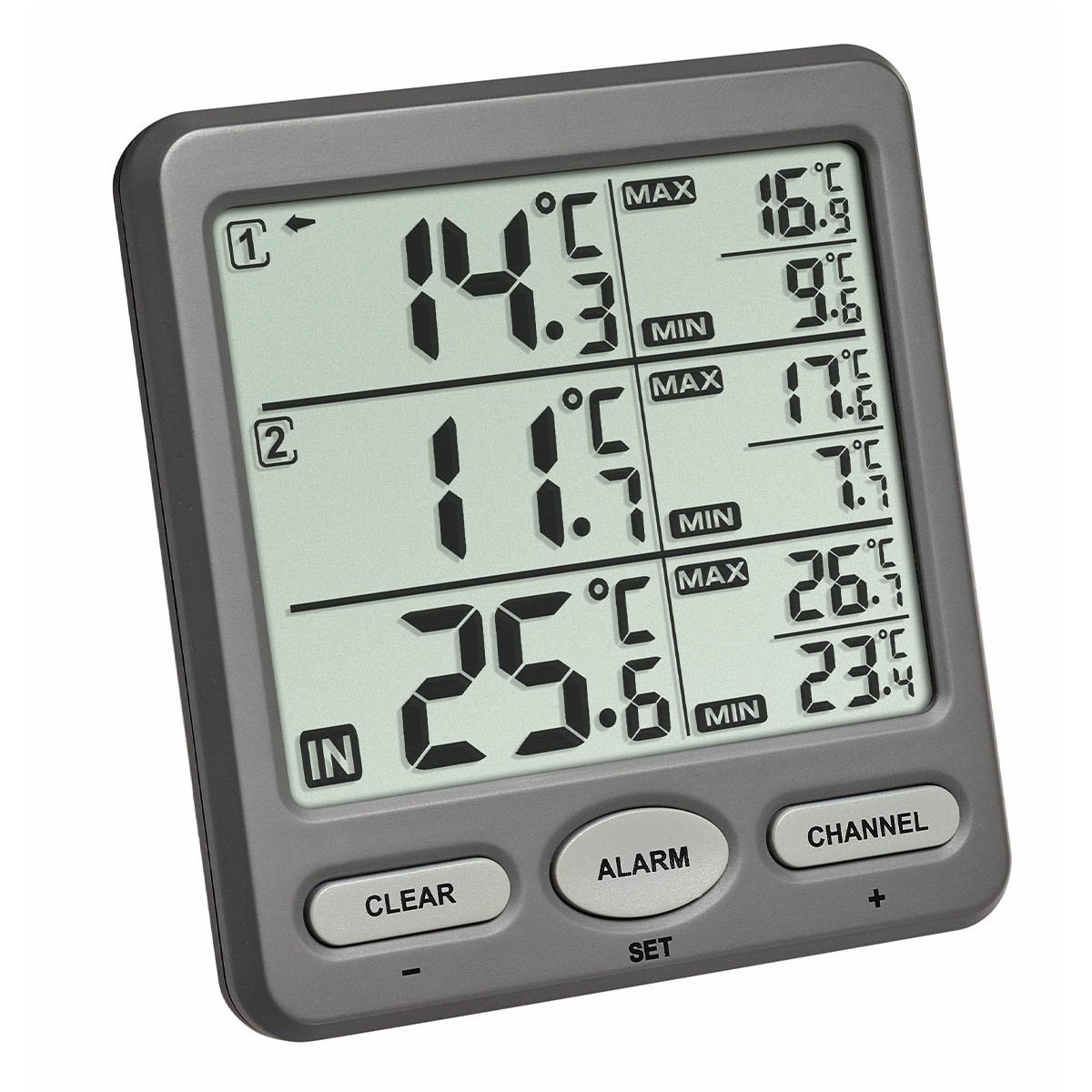Wireless thermometer with 2 transmitters TRIO 30.3062