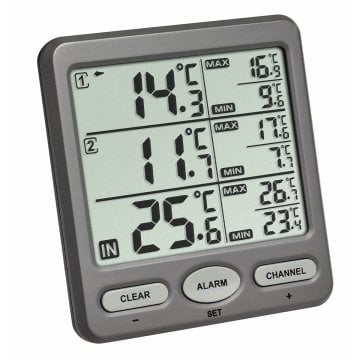 Wireless thermometer with 2 transmitters TRIO 30.3062