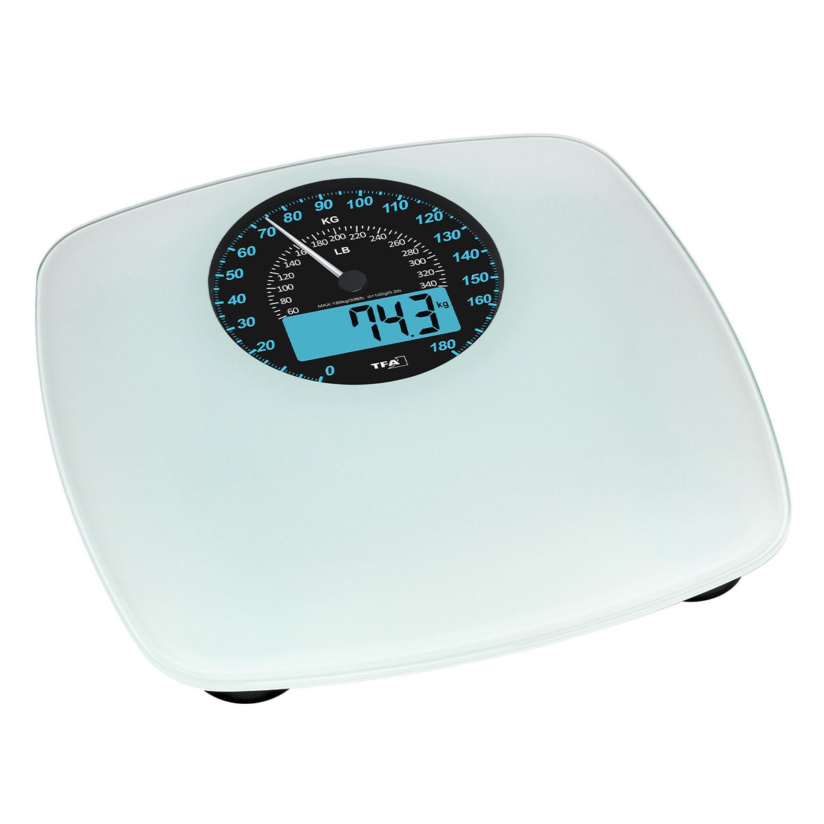 Bathroom scales with digital and analogue display SWING 50.1003.02