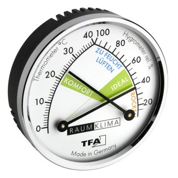 Analog Metal halkalı Termo-higrometre 45.2024