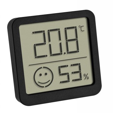 Dijital termo-higrometre konfor seviyeli  siyah 2li 30.5053.01.02